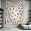 Cute Cartoon Wall Tapestry Aesthetic Wall Hanging Printed Fabric Blanket Decorative Tapestries for Bedroom Living Room Home Decor