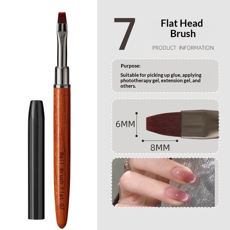 Nail Art Liner Brush Detail Brush Wood Handle Drawing Painting Pen UV Gel Extension Carving Pen Manicure Tool