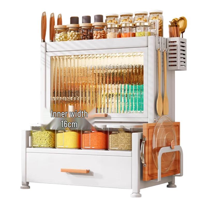 Bieying Countertop Storage Rack with Spice Jars