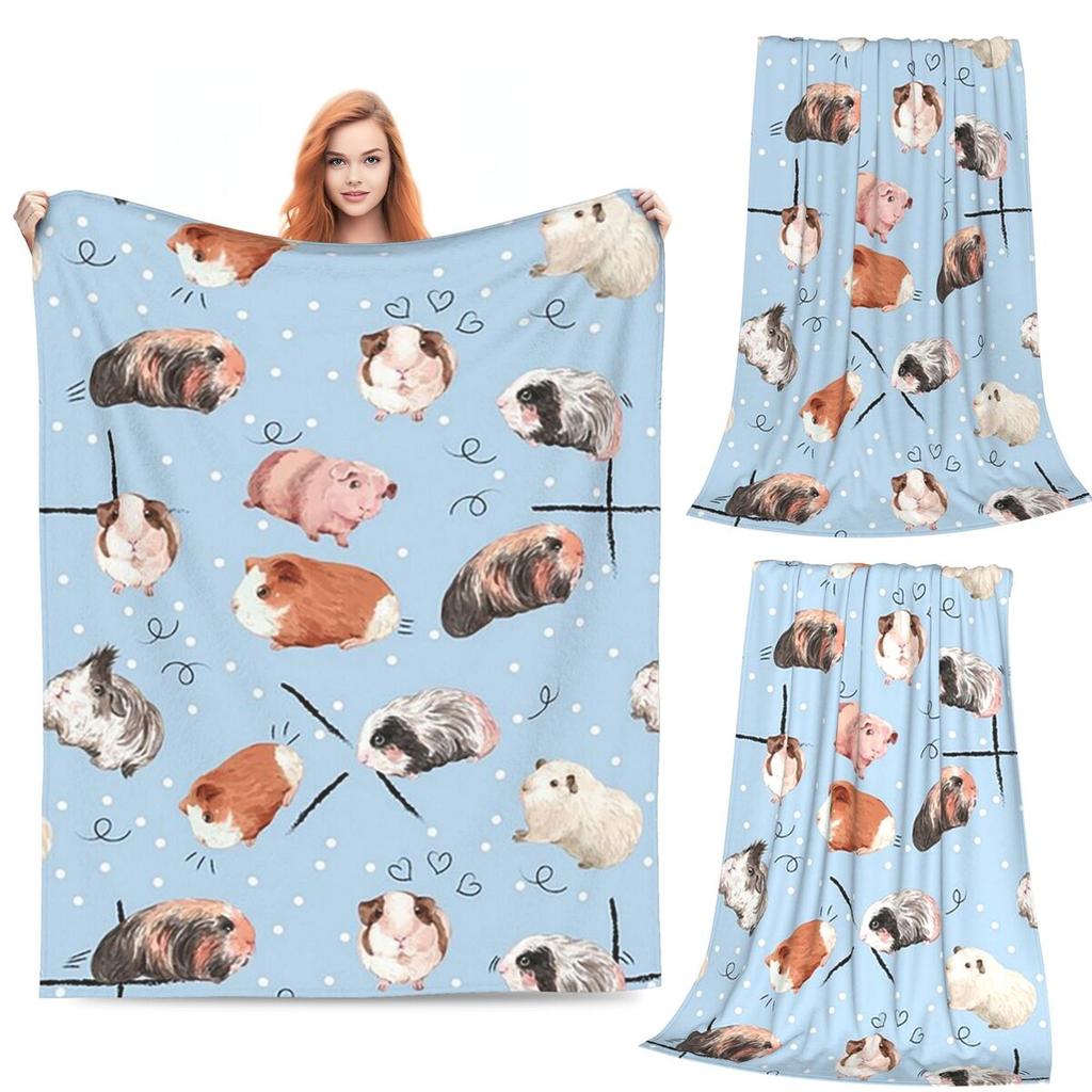 Guinea Pig Daily ToDo List Blue Blankets Soft Warm Flannel Throw Blanket Cover for Bed Living room Picnic Travel Home Sofa