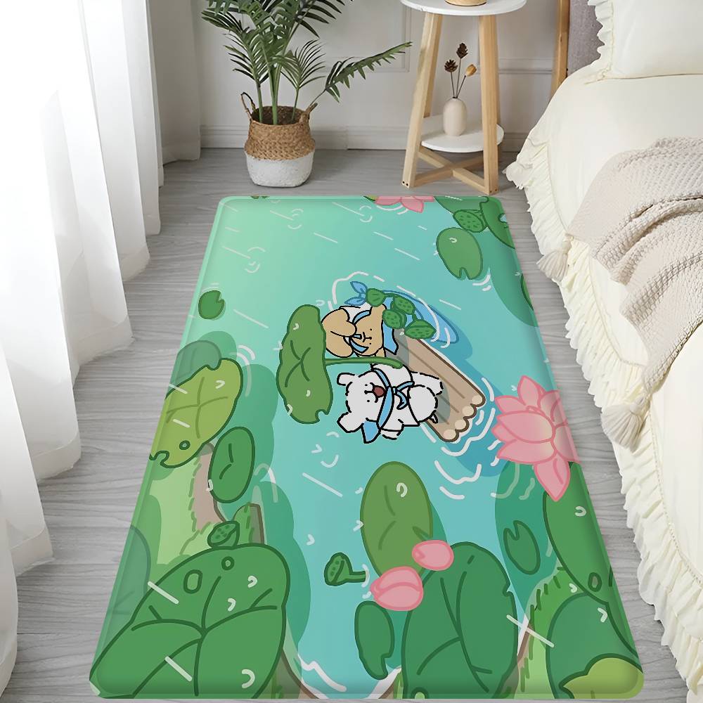 Pop Maltese Anime Cute Dog Floor Mat Cheaper Anti-slip Modern Living Room Balcony Printed Bedside Mats