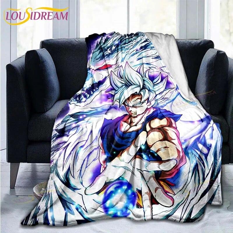 Couverture en flanelle avec personnages de dessins animés japonais célèbres, couverture polaire pour enfants, canapé, voyage, Camping