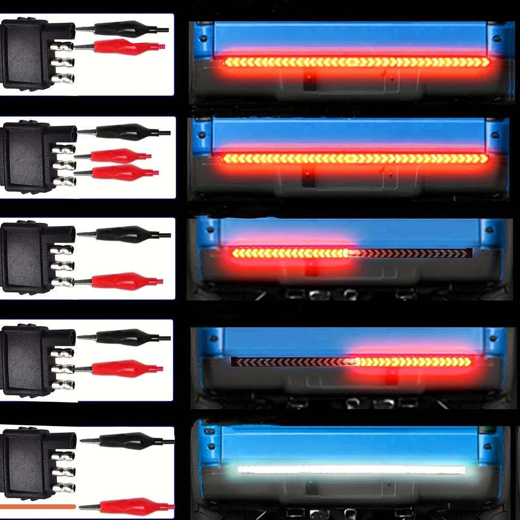 60 Zoll Heckklappen-Lichtleiste LED Heckklappenleiste Lauflicht Bremslicht Blinker Rückfahrlicht für Autos LKW SUVs
