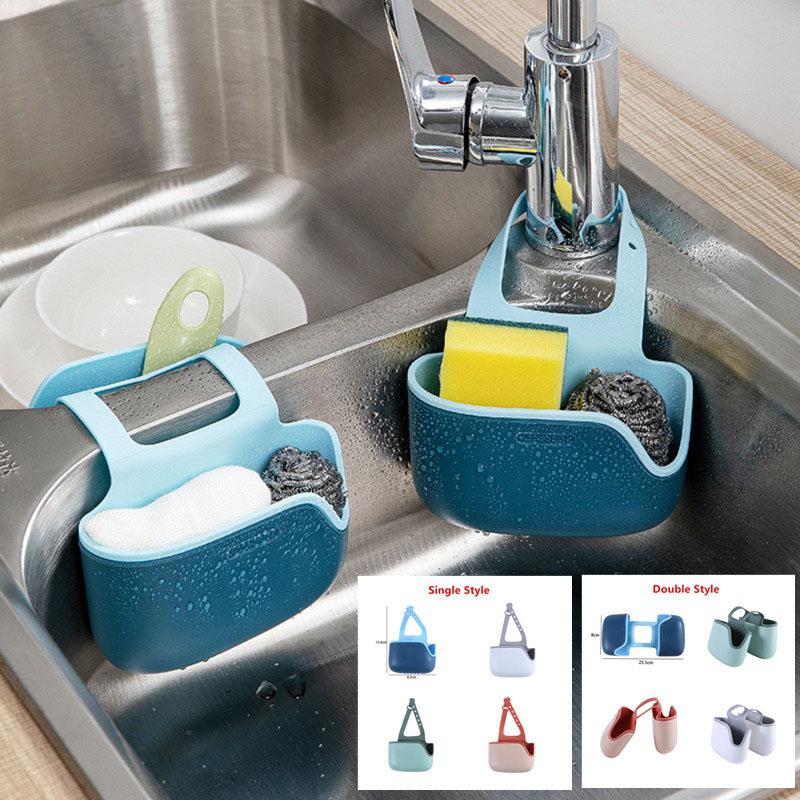 Buy Hanging Basket Bathroom Accessory Sink Sponge Holder Holes Tap ...