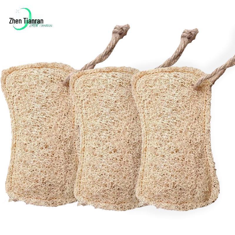 Eco-Friendly Pillow-Shaped Loofah Dish Brush - Biodegradable Kitchen Cleaning Tool