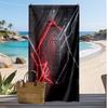 Asciugamano da Spiaggia Stampato AC Milan Asciugamano Morbido ad Asciugatura Rapida Coperta da Spiaggia Rettangolare Grande Portatile per Viaggi Piscina