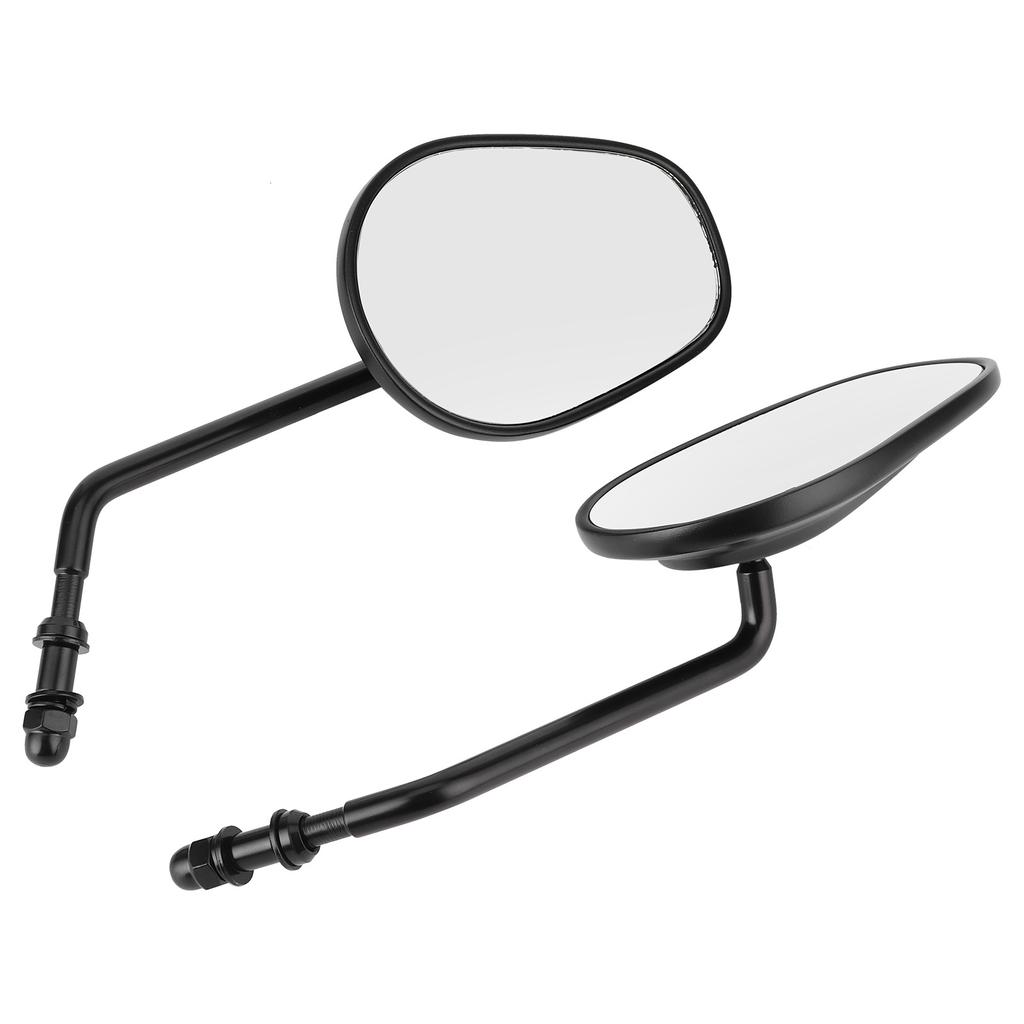 Pair Motorcycle Rearview Mirror Handlebar End Side View Glass Fit for Touring Glide 96‑17