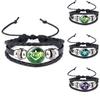 Bracelet Lumineux Genshin Impact avec Bracelet Réglable en Cuir PU pour Briller la Nuit