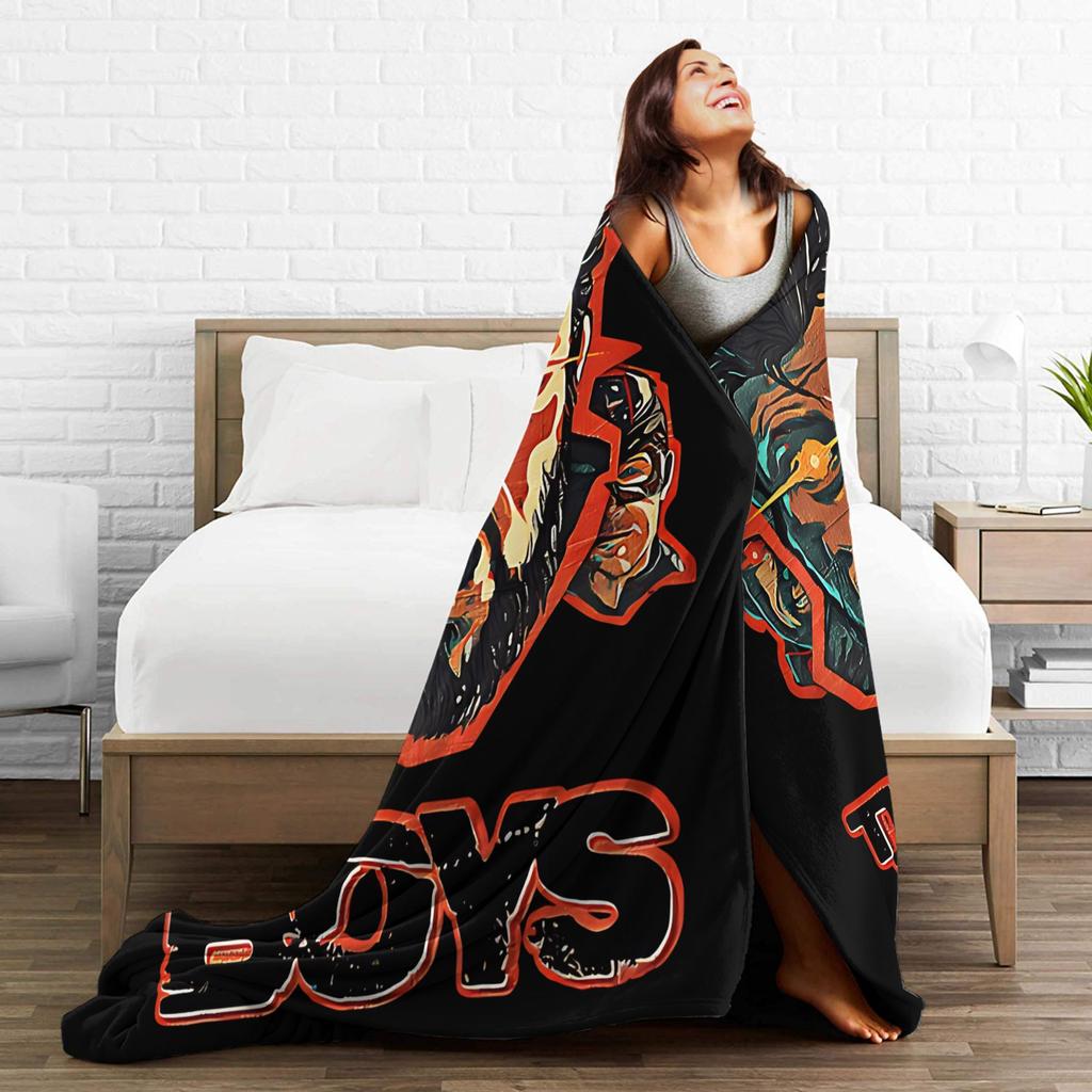 The Boys Tv Show The Seven Homelander Soft Blanket Students Plush Throw Blanket Home Decor Flannel Bedspread Sofa Bed Cover