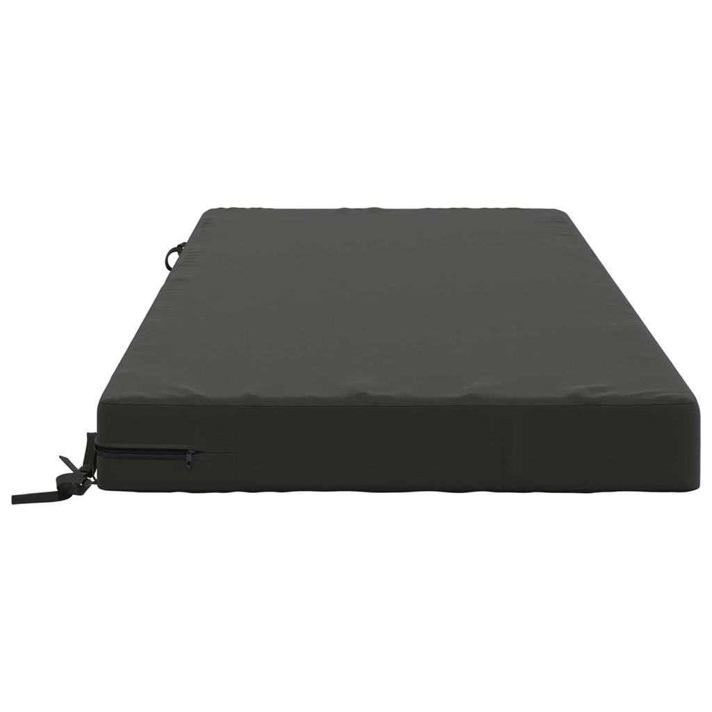 Seat Cushion SOEST 100percent Polyester Anthracite 120 x 60 x 10 cm