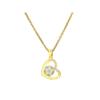 Football Pendant Necklace with Gold Tone Chain and Frame, 41-50 Cm Jewelry Metal Texture for Daily Styling, Game Day Wear and Gifts