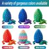 Egg and Figurine Set Handcrafted Collectible with Unique Color Shifting Scales