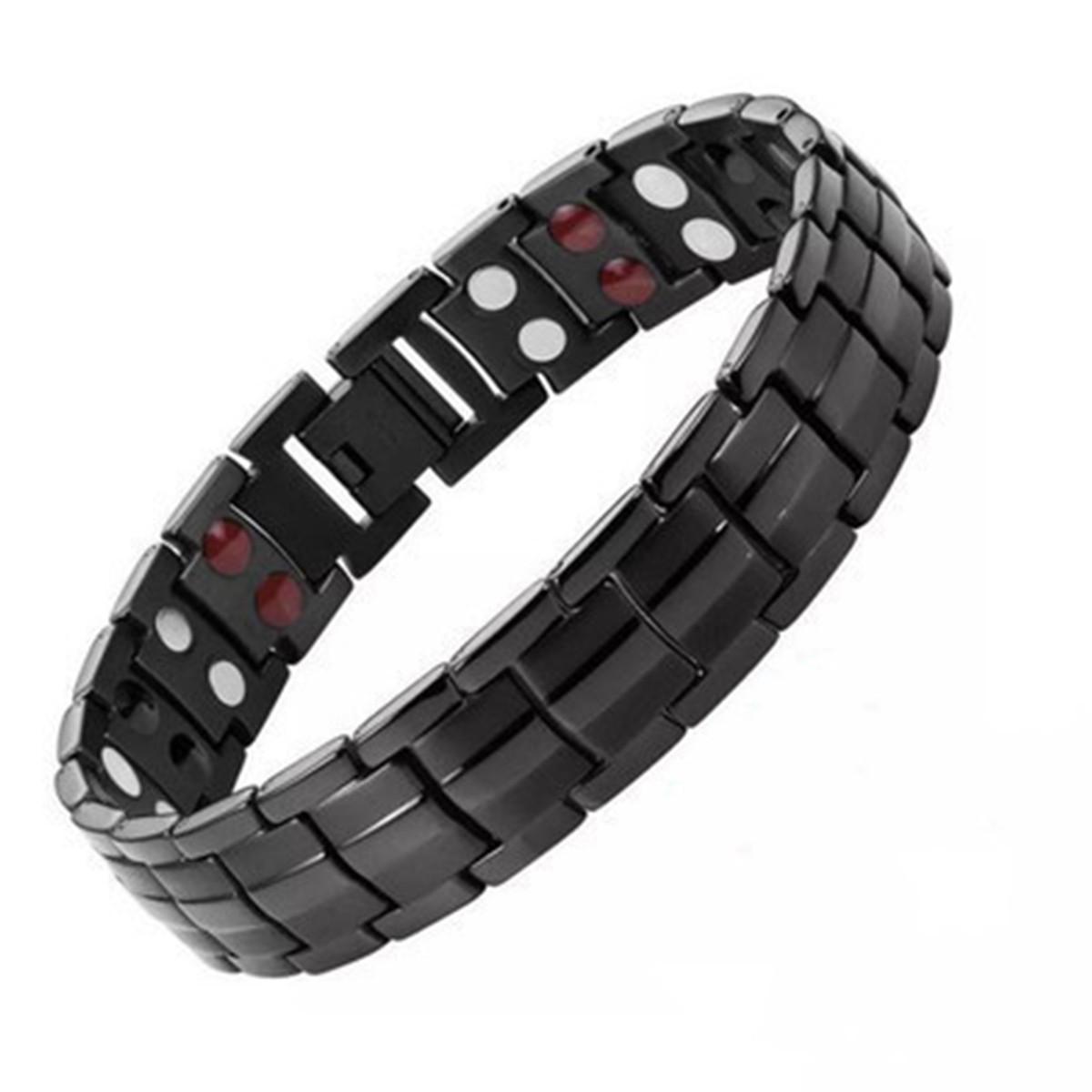 Women Man Gold Plated Health Care Therapy Bracelet Lovers Heart Health Energy Magnetic Bracelet 20 cm&A