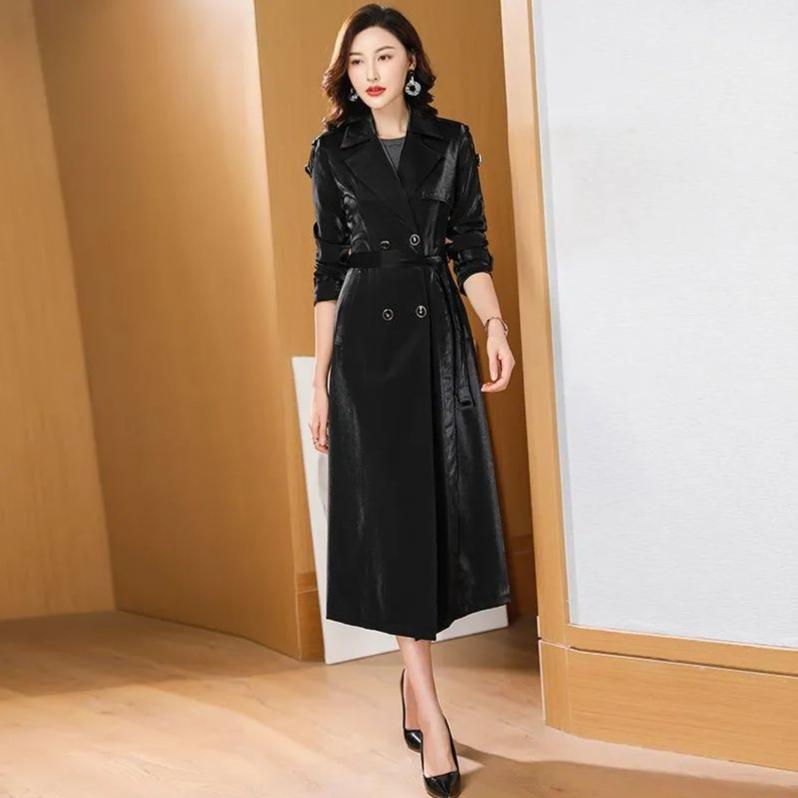 

Женская одежда, ветровка с длинными рукавами, трендовое шерстяное пальто, весна и осень, большой размер XXXL