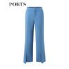 PORTS Women's Triacetate Slim Cropped Trousers