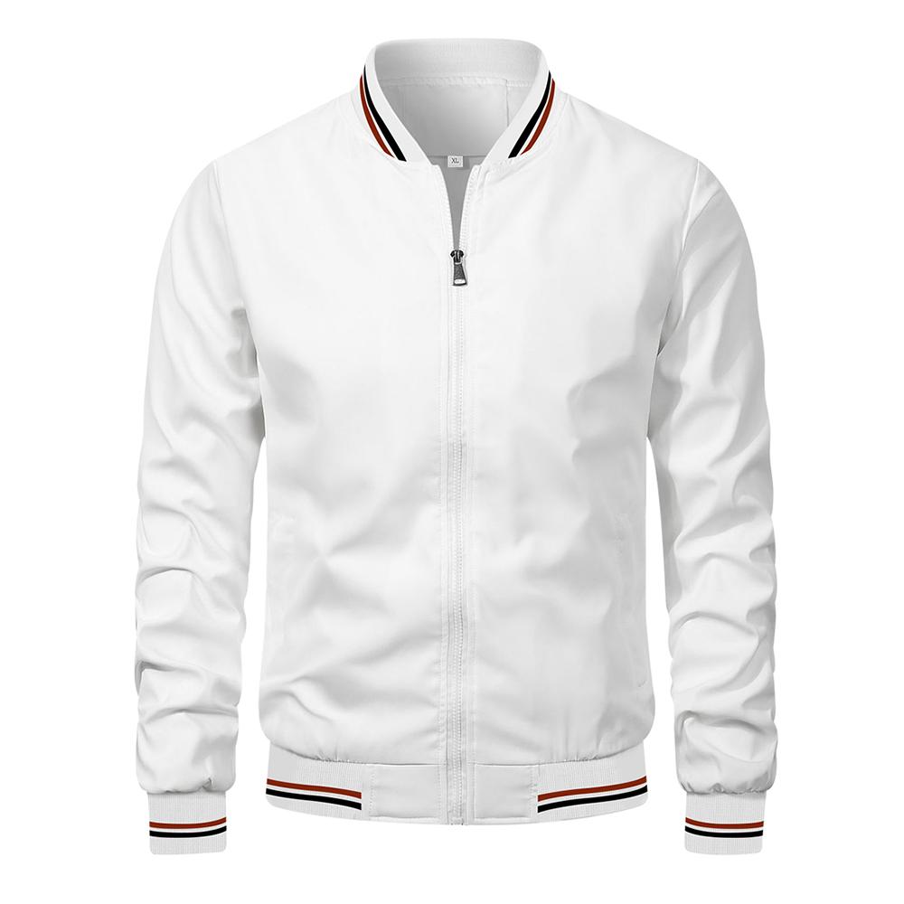 Fashion Autumn Jackets for Men Solid Color Casual Baseball Mens Jacket Clothing In Outerwears Bomber Jackets Men
