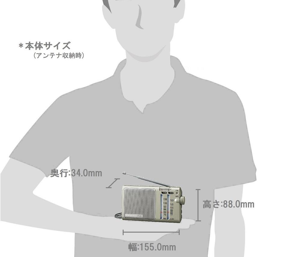 Panasonic FM-AM 2-Band Receiver RF-U155-S