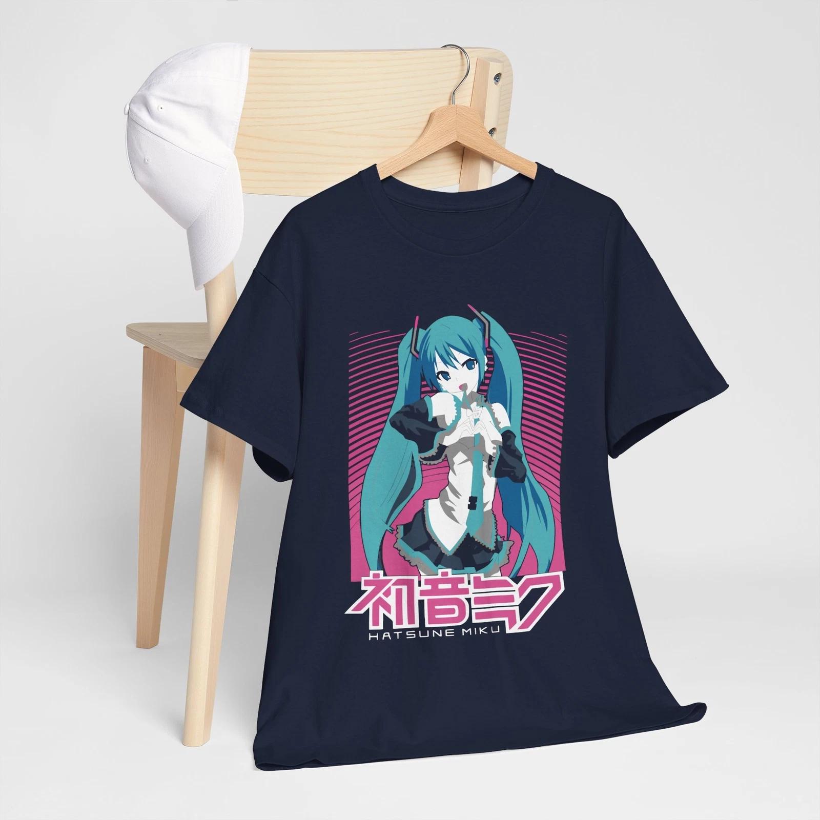 

Футболка Hatsune Miku Аниме Девушка Каваи Проект Дива Vocaloid Футболка любовь подарок 2XL