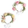 Flower Wreath Bridal Headband Music Festival Flower Headband Photo Headpieces