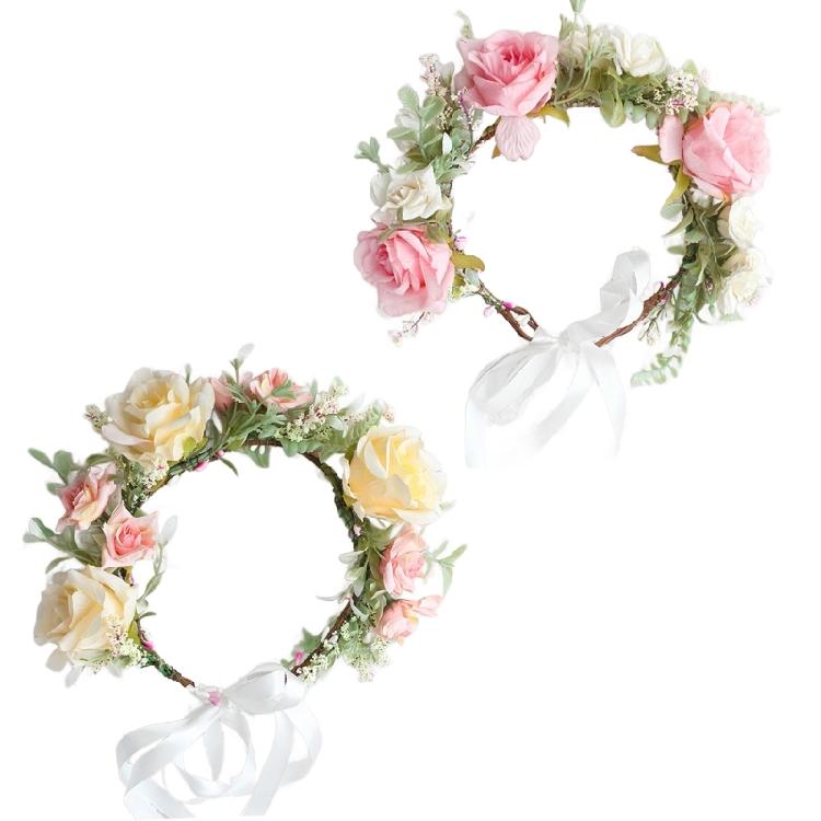 Flower Wreath Bridal Headband Music Festival Flower Headband Photo Headpieces