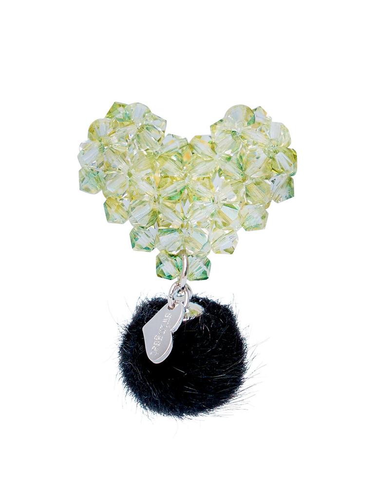 Swingset Puffy Heart Beads Ring (Forest)