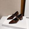 Mary Jane with skirt single shoes 2025 autumn new summer beautiful temperament small leather shoes French pointed high heels women