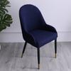 Simple Curved Shaped Chair Back Semicircle Dining Table Dining Chair Cover Backrest  Integrated Elastic Chair Cover