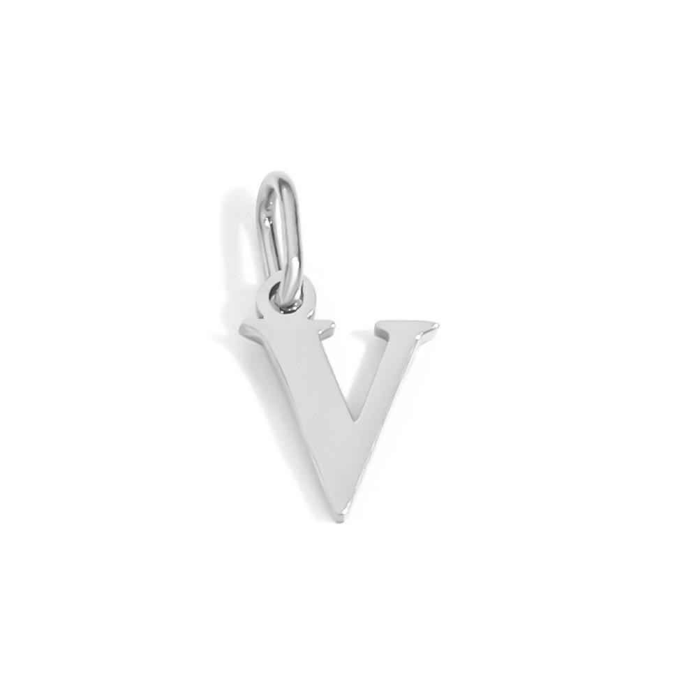 Chi Hang Jewelry Stainless Steel Lowercase Alphabet Pendant - 26 Letters