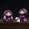 Ghost Festival Atmosphere Halloween Resin Figurine Purple Cloak  Statue  Home Decor Party Gift Collectible Gothic Home Decor