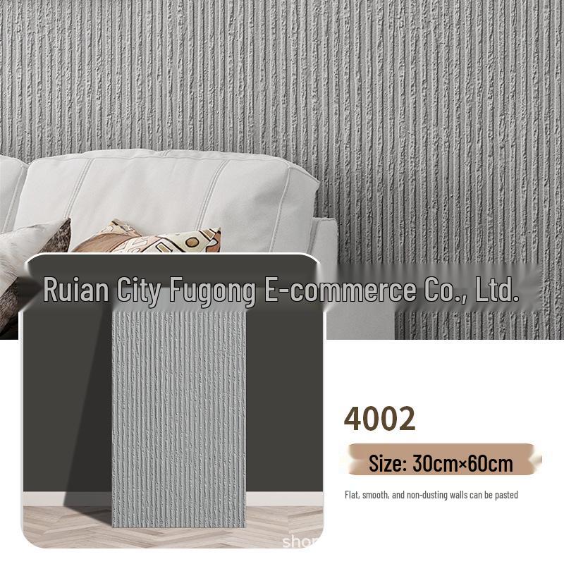 Waterproof 3D Travertine-Style Flexible Wall Panel Wallpaper