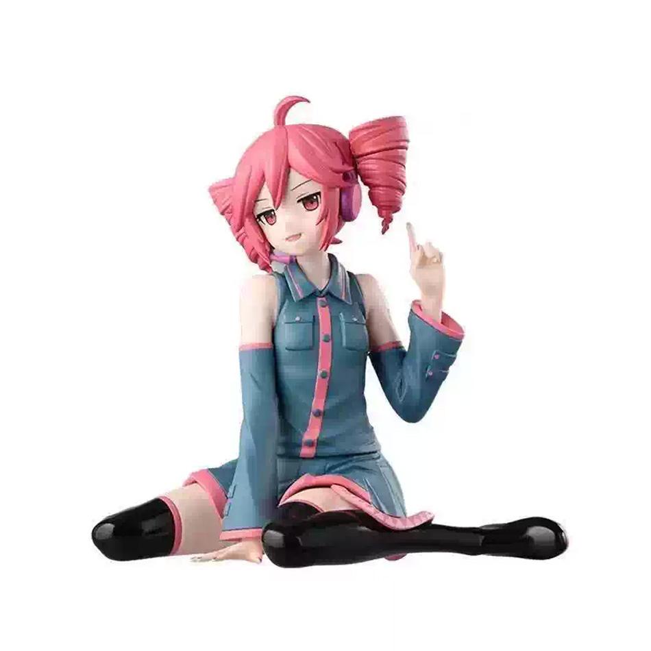 Hatsune Miku & Kasane Teto Anime Figure Kawaii Pvc Model Doll Action Figurals Sitting Posture Collect Ornaments Toys Gifts