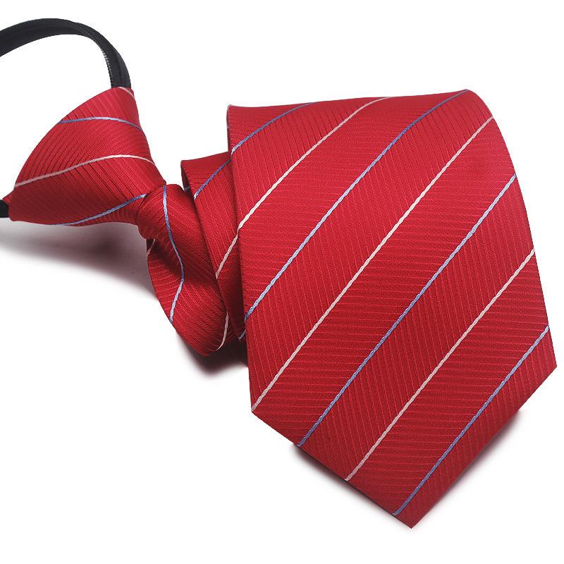Men's 8cm No-Knot Zipper Tie - Easy-Pull Business Formal Tie