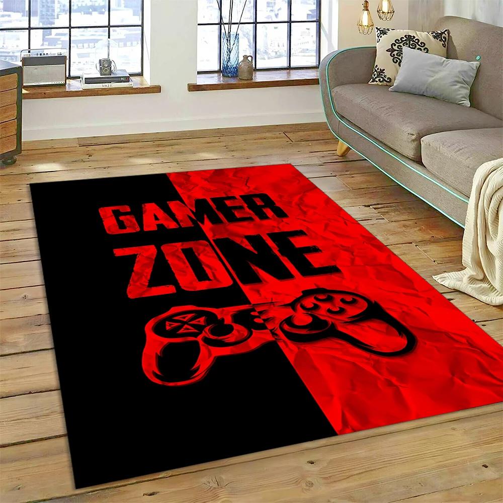 3D Gamer Game Gamepad Cartoon Carpet Rug for Home Living Room Bedroom Sofa Doormat Decor,Child Play Area Rug Non-slip Floor Mat
