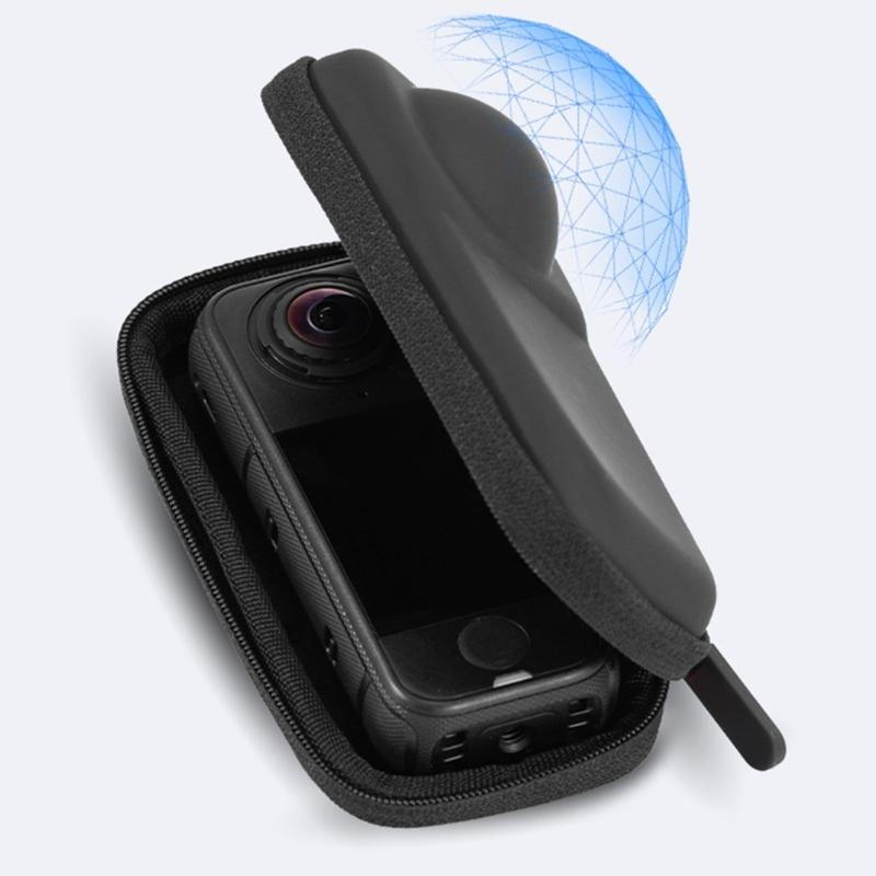 Fabric Storage Bag for X4AIR Action Camera Gear Easy Grab Handle Travel Friendly Protective Lining