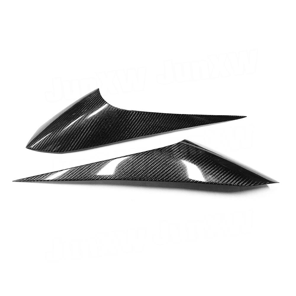 Carbon Fiber Car Front Eyelid Bumper Lamp Eyebrow Trims for Honda Fit Jazz GR9 2020-2022 Headlight Eyebrow Cover Decoration Carbon fiber