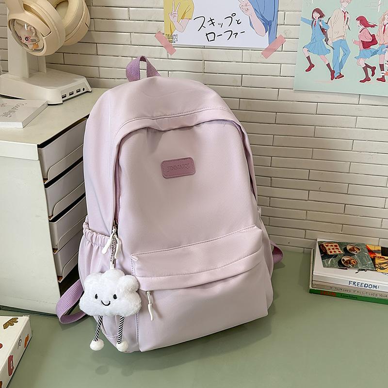 Schoolbag new female students junior high school students high school students large capacity college students backpack wind simple backpack computer