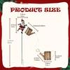 Santa Claus Solar Watering Can Lights Christmas Outdoor Outside Hanging Lantern with Stake