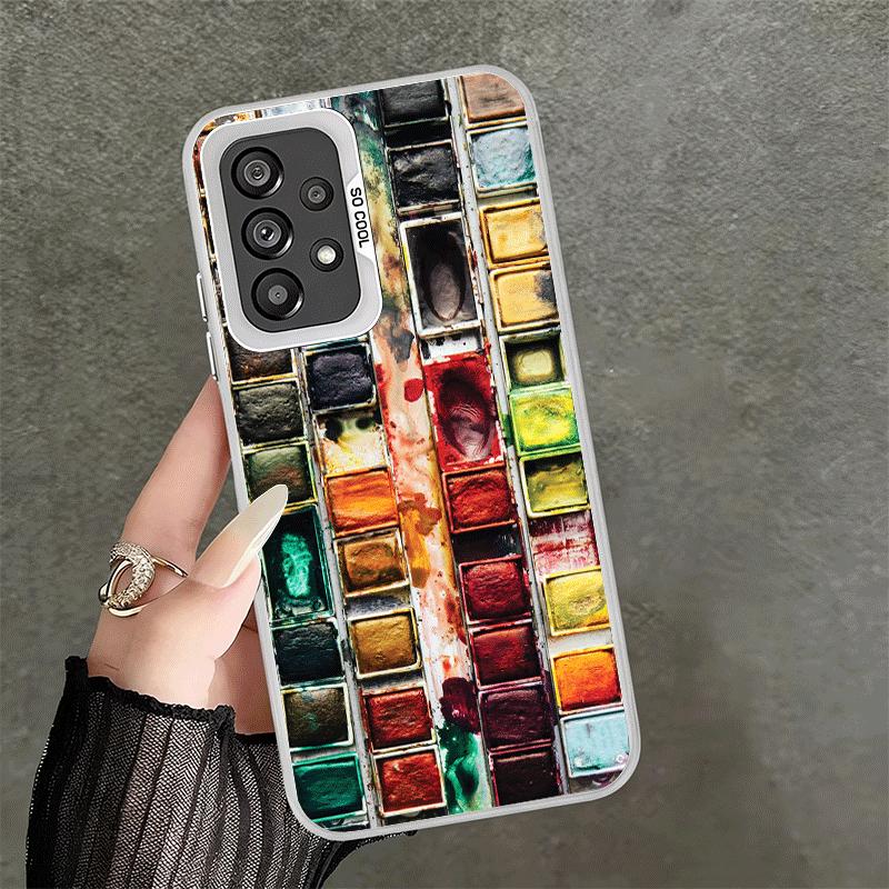 Watercolors Set Paint Palette Soft Phone Case for Samsung A17 A16 A15 A14 A13 A57 A56 A55 A54 A53 A37 A36 A35 A34 A33 A26 A25 A2