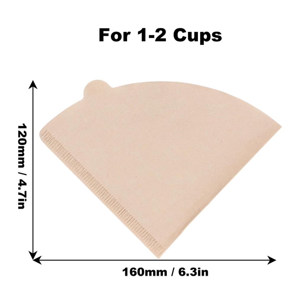 100 Pieces Coffee Filter Paper Disposable Wood Pulp Conical Coffee Strainer (V01 Filter Paper 100 Sheets)