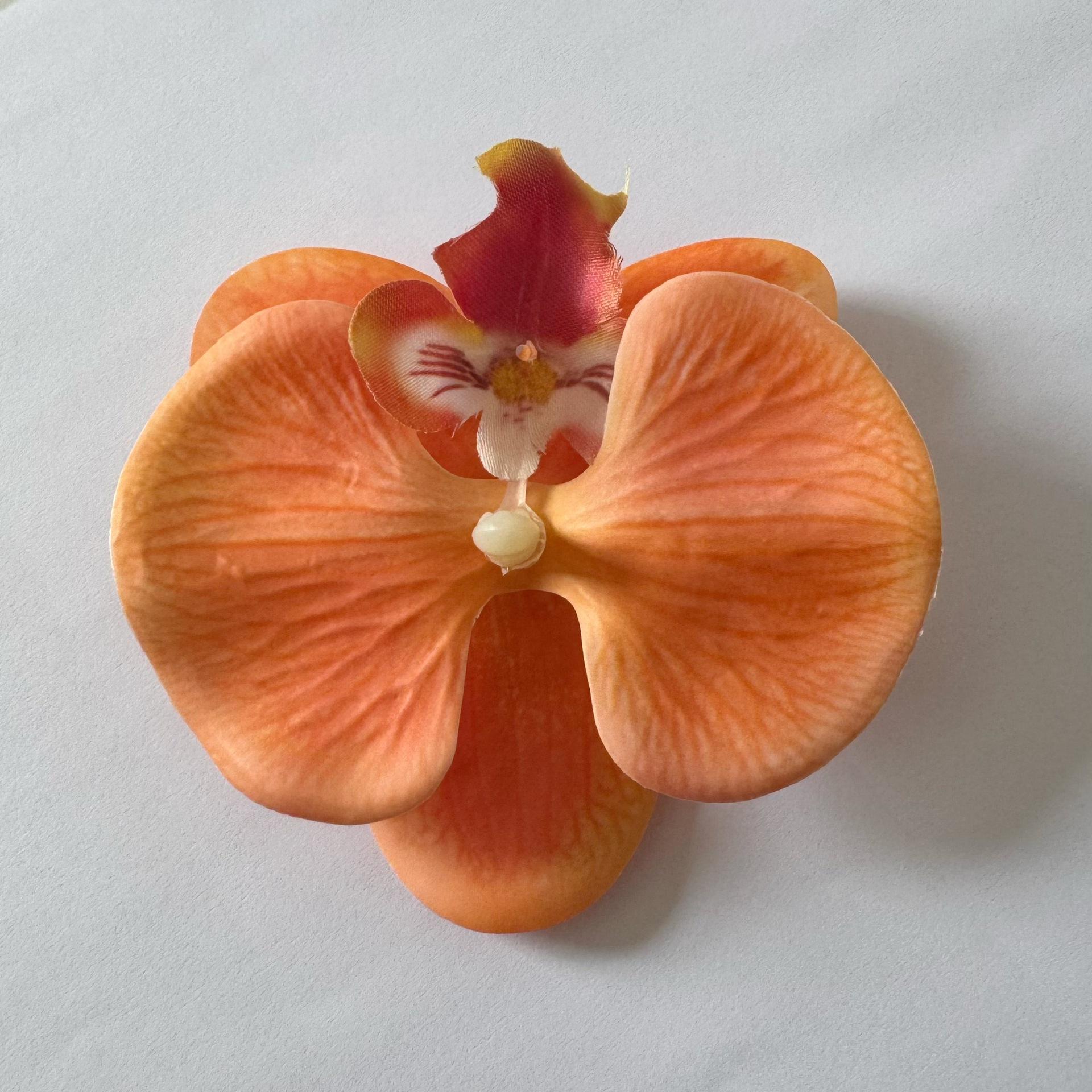 

10PCS Phalaenopsis Simulated Flower Head Fake Flower Handmade DIY Decorative Hairpin Corsage Accessories Souvenir Decoration 10PCS оранжевый