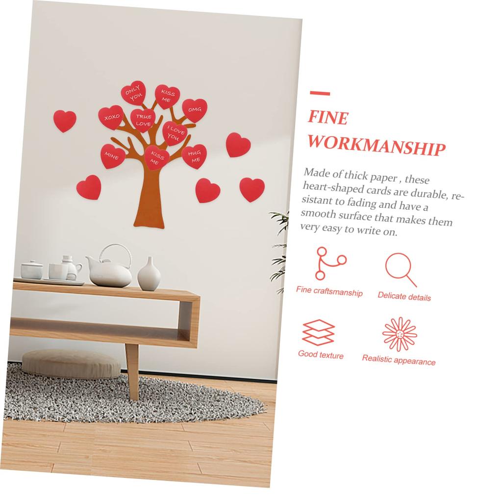 SAFIGLE Heart-Shaped Greeting Cards, 40-Piece Set, 5.9x4.7 Inch, Cardstock Valentine Message Cards, Blank Heart Paper Cutouts, DIY Crafts, Perfect for