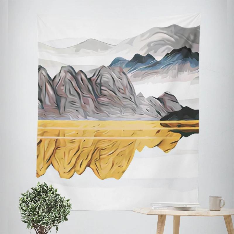 Gobelin dekoracyjny „Odbicie krajobrazu” Dekoracja ścienna do domu Biuro Salon Gobelin