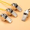 2Pcs Stainless Steel Whistle With Lanyard Outdoor Sports Whistle Super Loud Emergency Survival Whistle