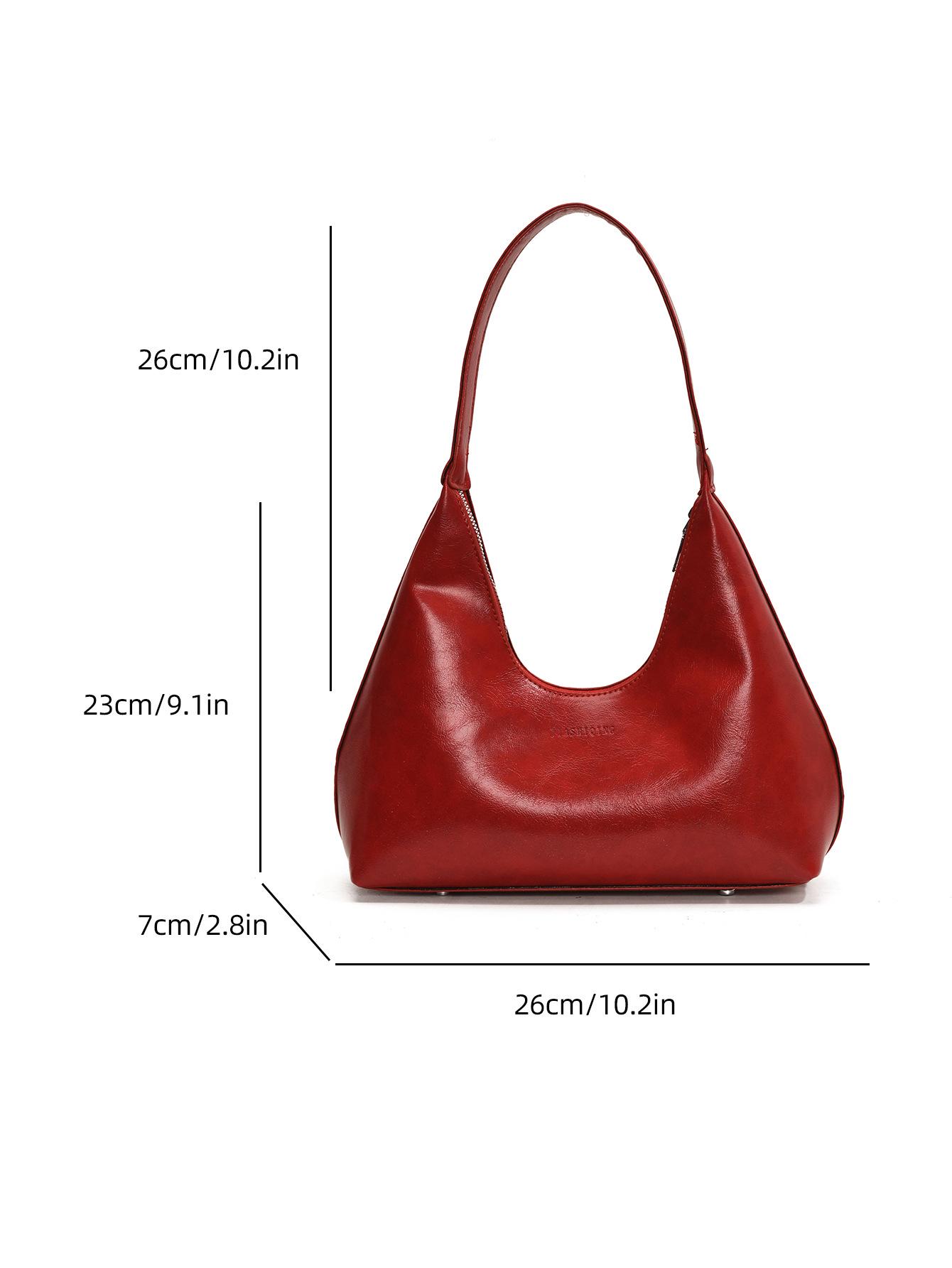 

Винтажная женская сумка на одно плечо 2025 года - Модная весенне-летняя сумка-багет подмышку красный