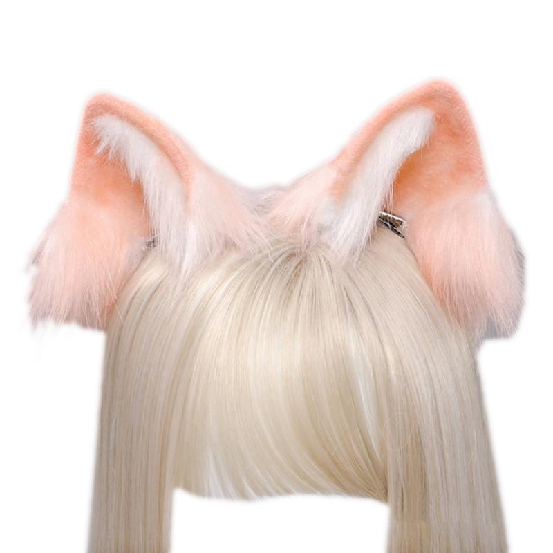 Animal Cosplays Headband Furry Ears Hair Accessories Hair Clip for Women Girls