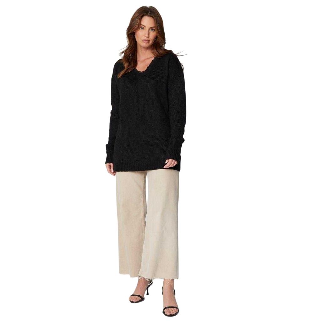 Be You Womens/Ladies Lace Relaxed Fit Sweater Top