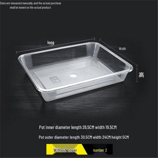 Transparent Acrylic Rectangular Cold Dish Display Tray for Spicy Hot Pot and Vegetables