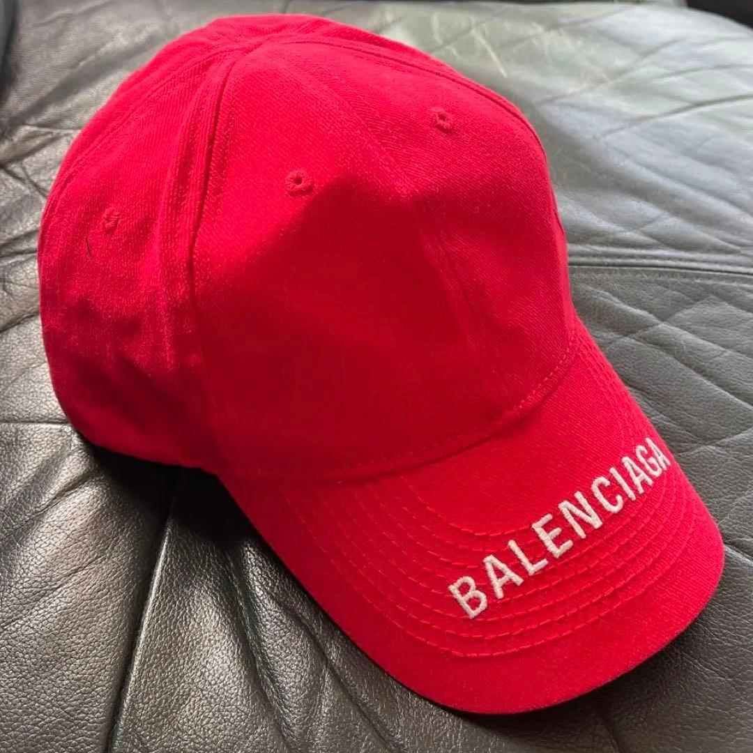 Used Beautiful item Balenciaga beautiful red L cap hat