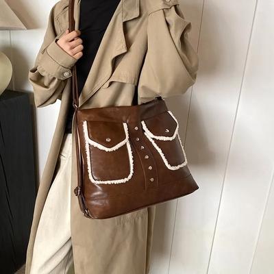 Gorgeous PU Shoulder and Crossbody Bags Large Capacity New Winter Style Fashionable Backpacks for Women Casual Fashion
