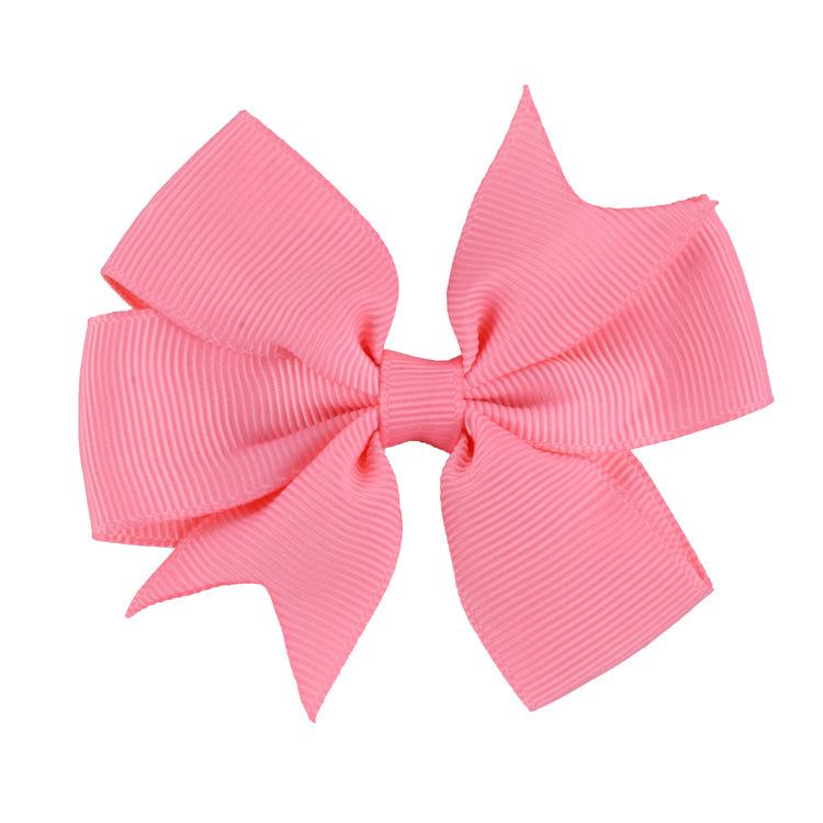 8x8cm 1PC Solid Color Grosgrain Ribbon Bows Clips Hairpin Girl's Hair Bowties Boutique Hair Clip Headwear Kids Hair Accessories